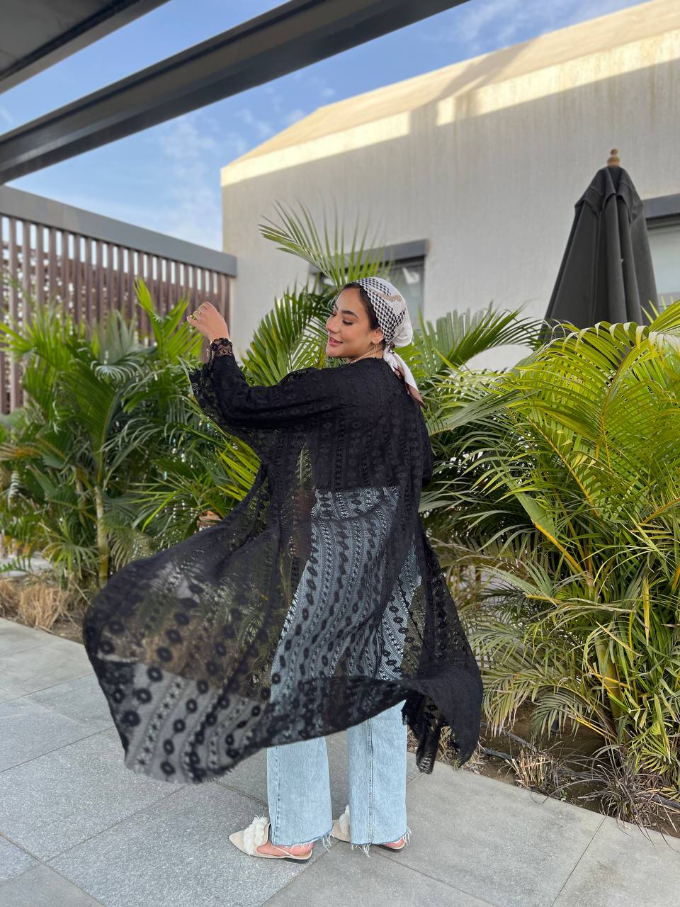Black knitted cardigan