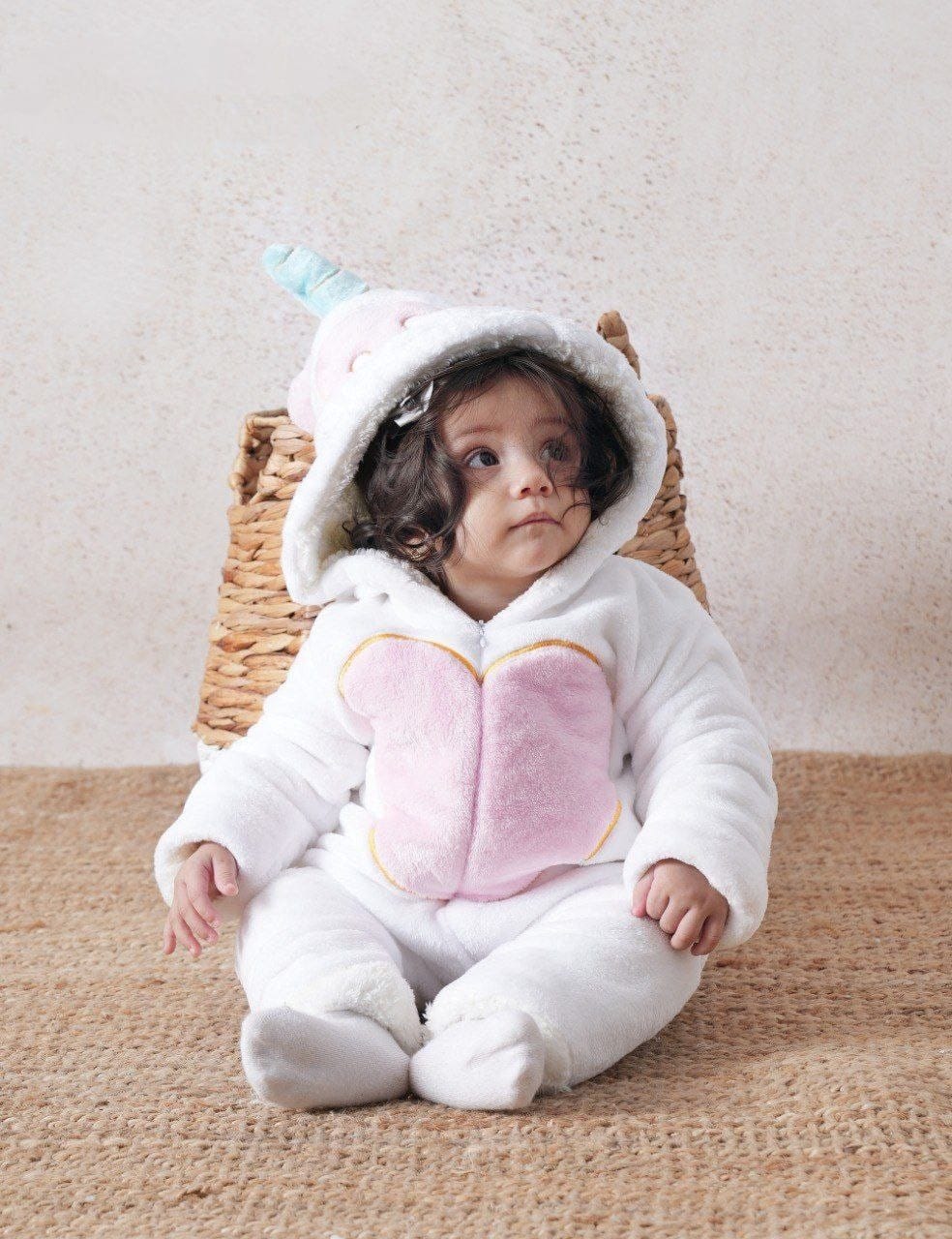 Unicorn with Heart Baby Onesie