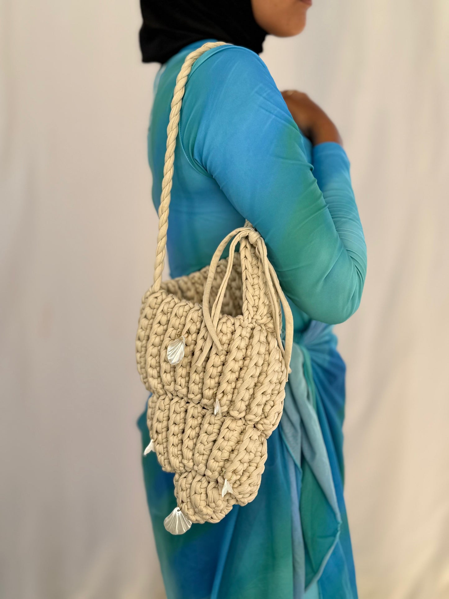 Shell beach bag