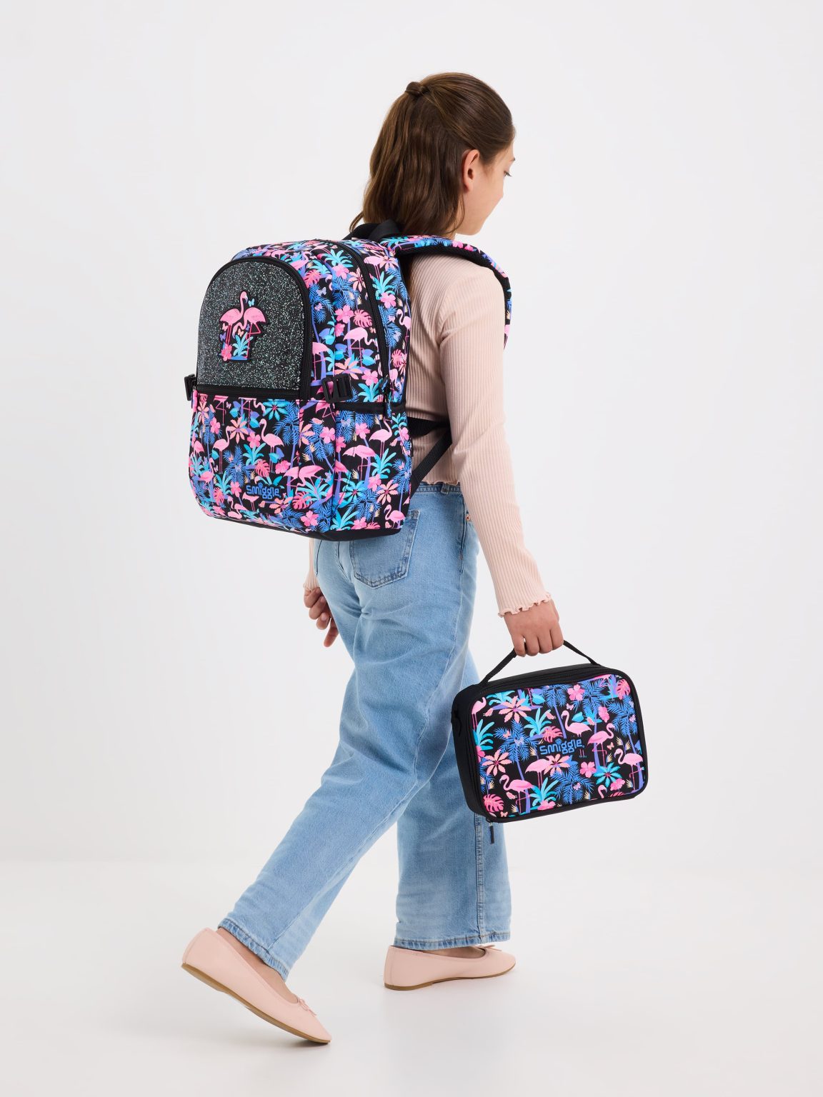 Flamingo Smiggle school bag (17 Inch)