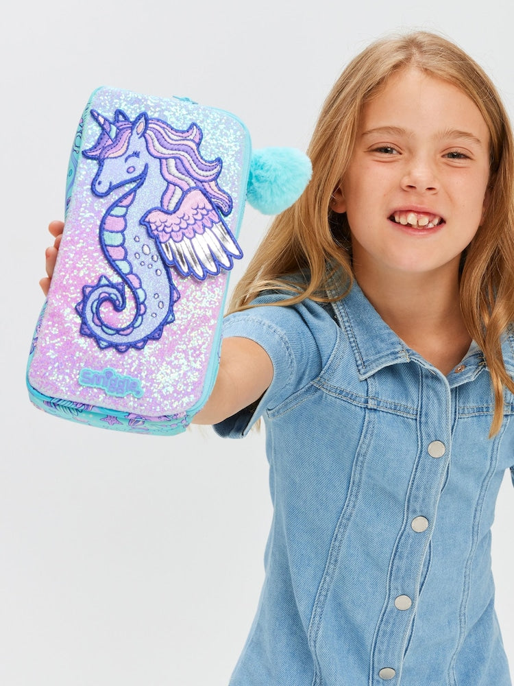 Seahorse Smiggle pencil case
