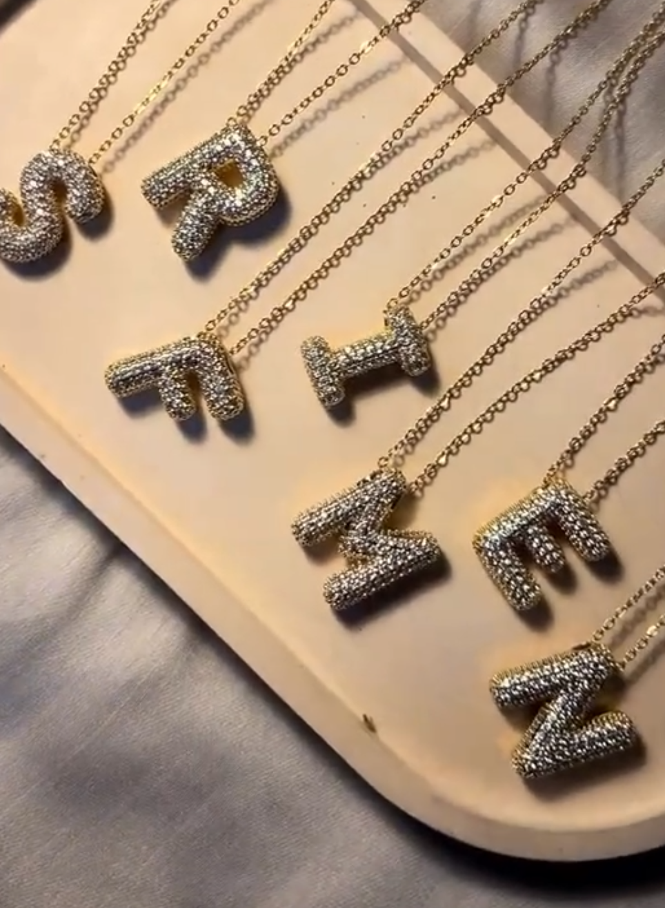 Bubble letter Necklace