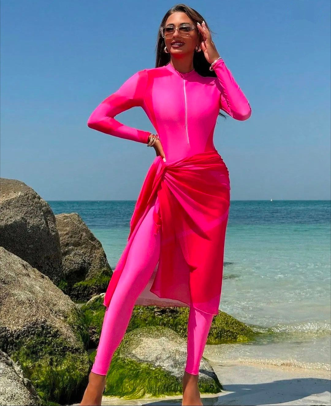 Pink burkini