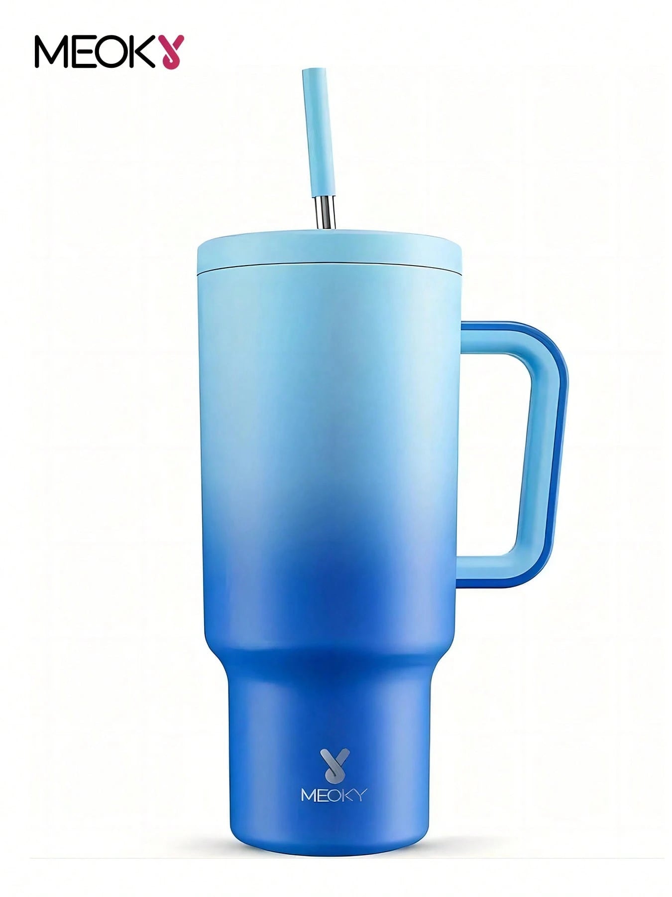 Meoky Tumbler With Straw Gradient Collection- blue (Original) 40 oz