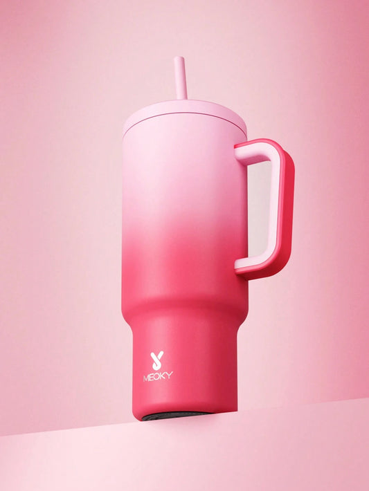 Meoky Tumbler With Straw Gradient Collection-red pink (Original) 30 oz