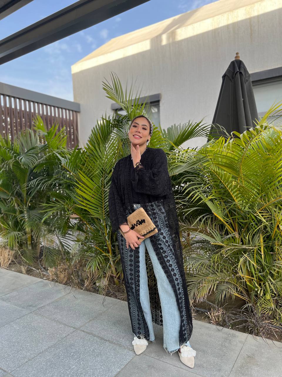 Black knitted cardigan