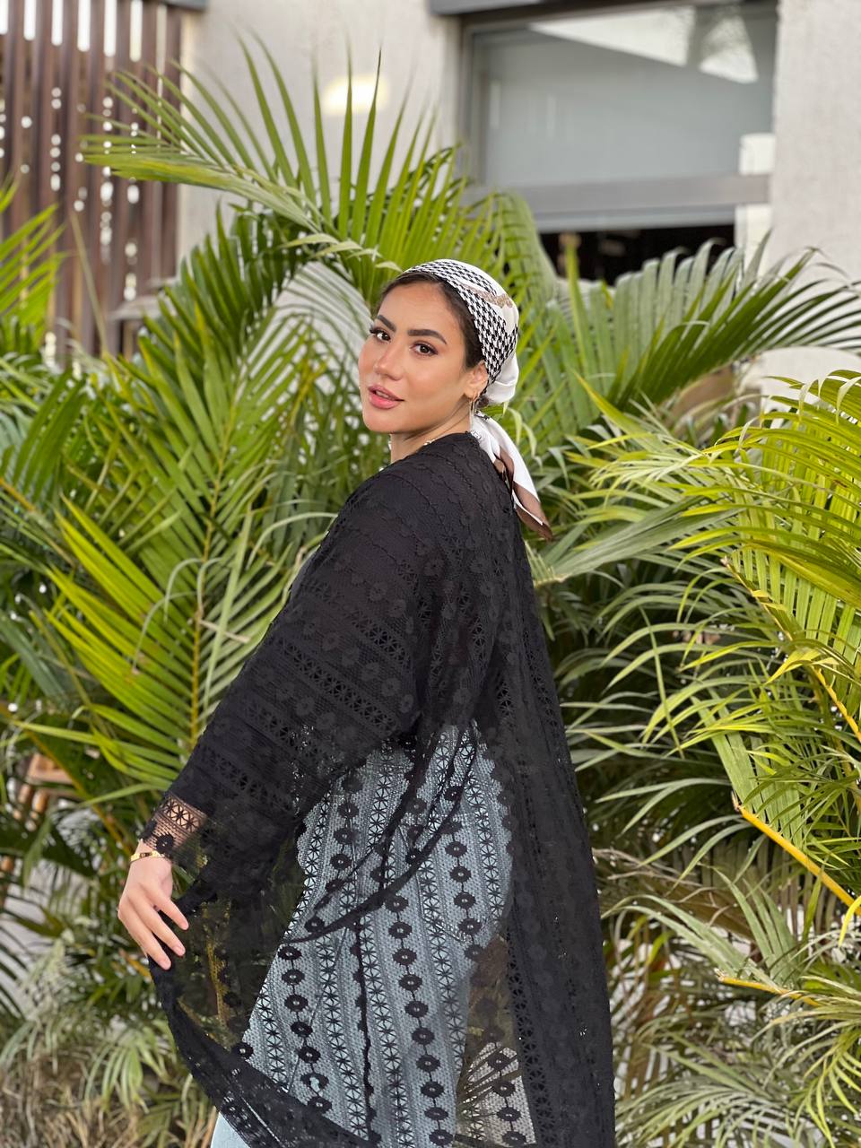 Black knitted cardigan