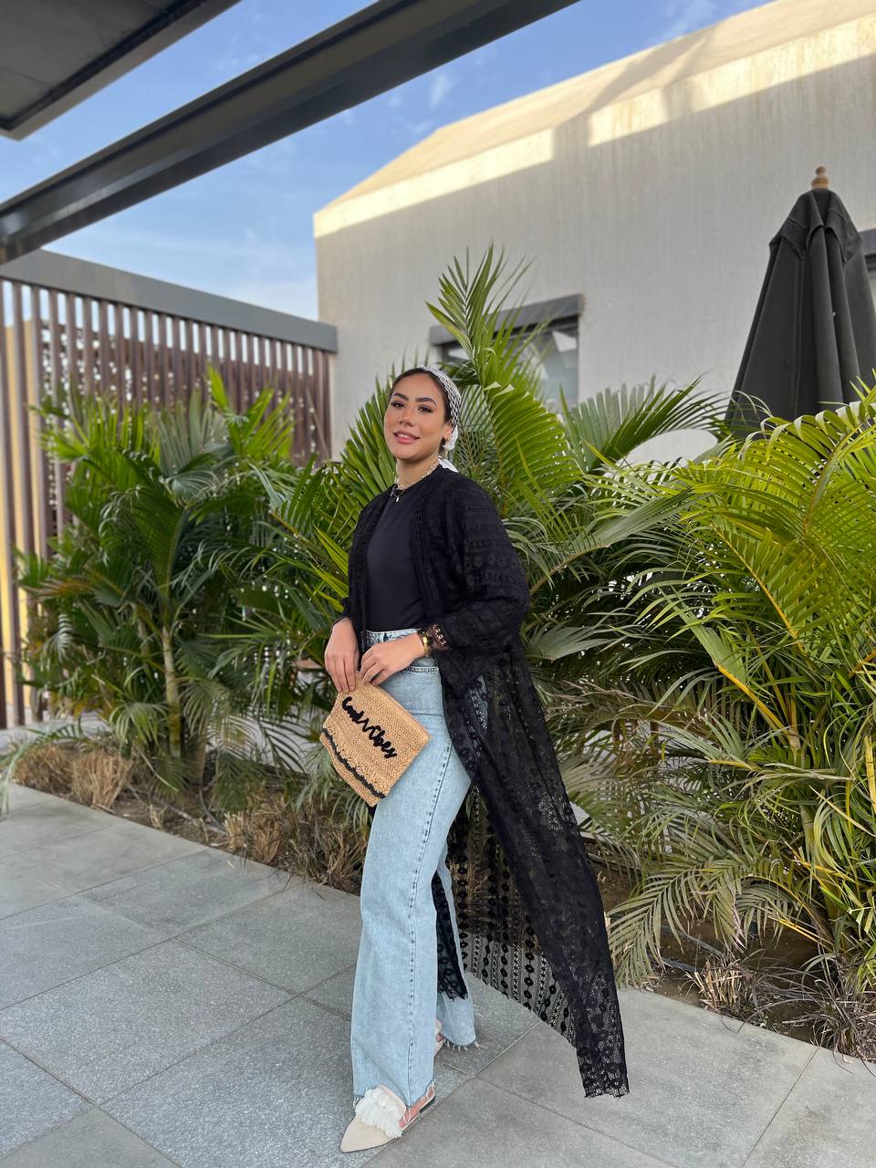Black knitted cardigan