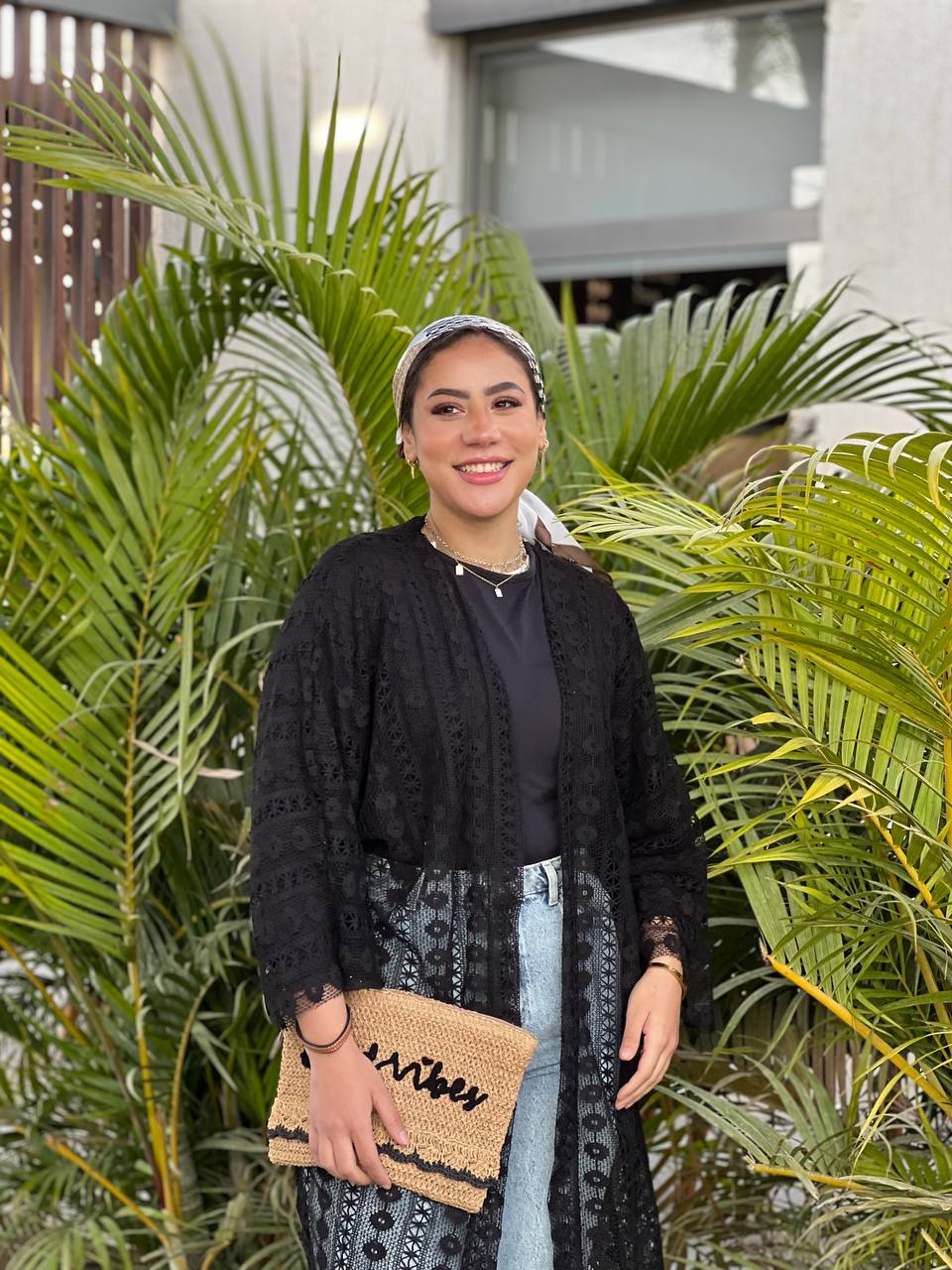 Black knitted cardigan