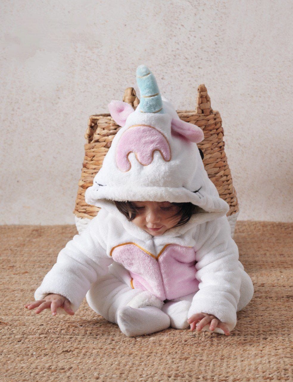 Unicorn with Heart Baby Onesie