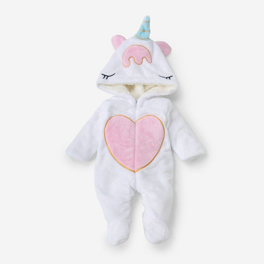 Unicorn with Heart Baby Onesie