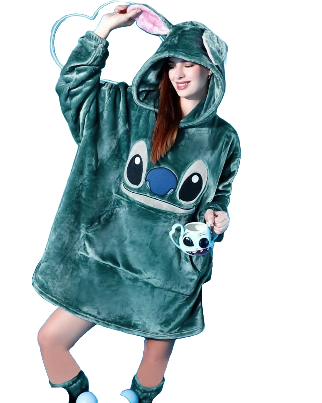Stitch Hoodie Blanket with Matching Socks