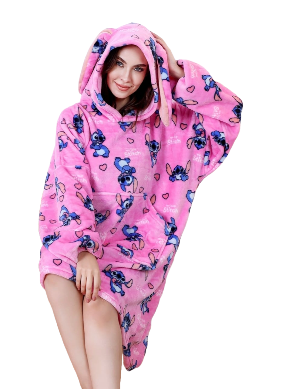 Stitch & Hearts Hoodie Blanket