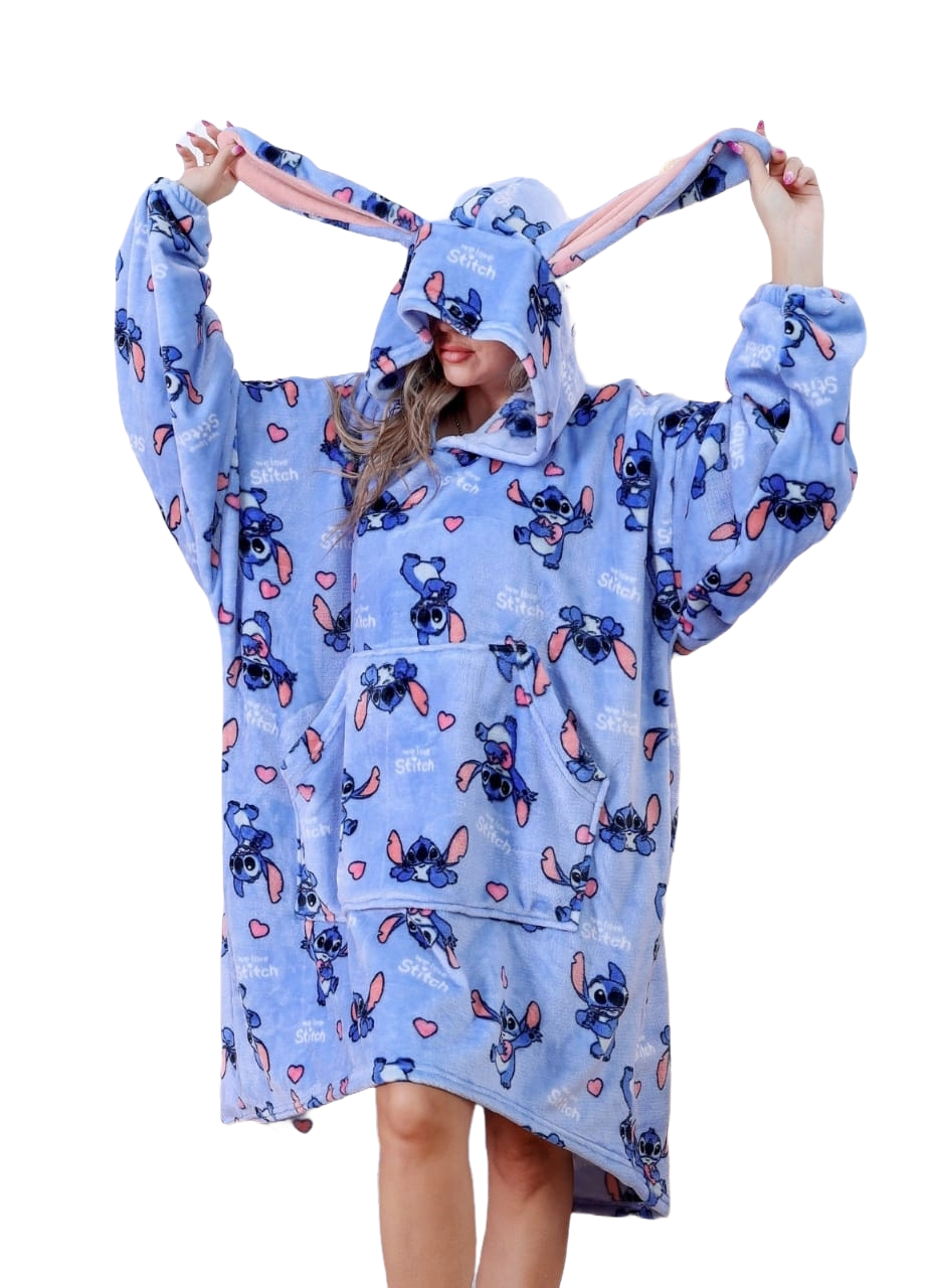 Stitch & Hearts Hoodie Blanket