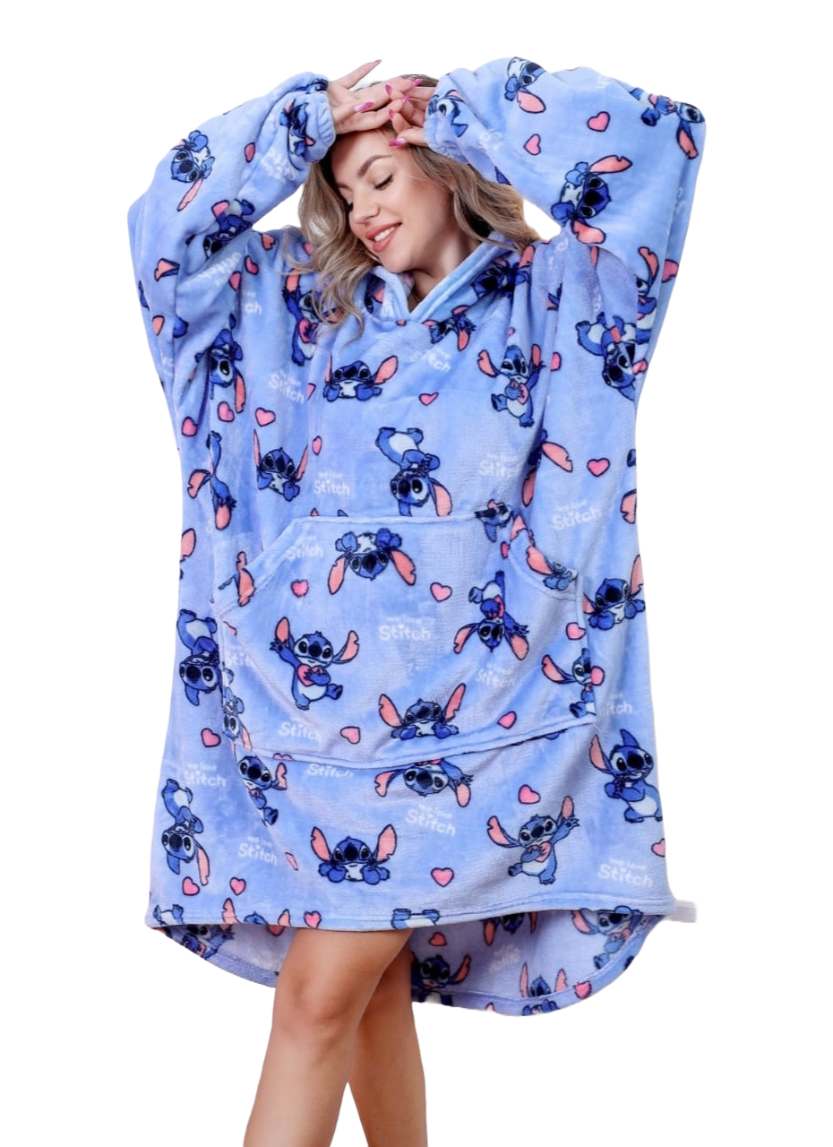 Stitch & Hearts Hoodie Blanket