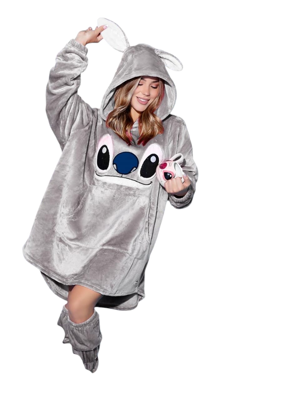 Stitch Hoodie Blanket with Matching Socks