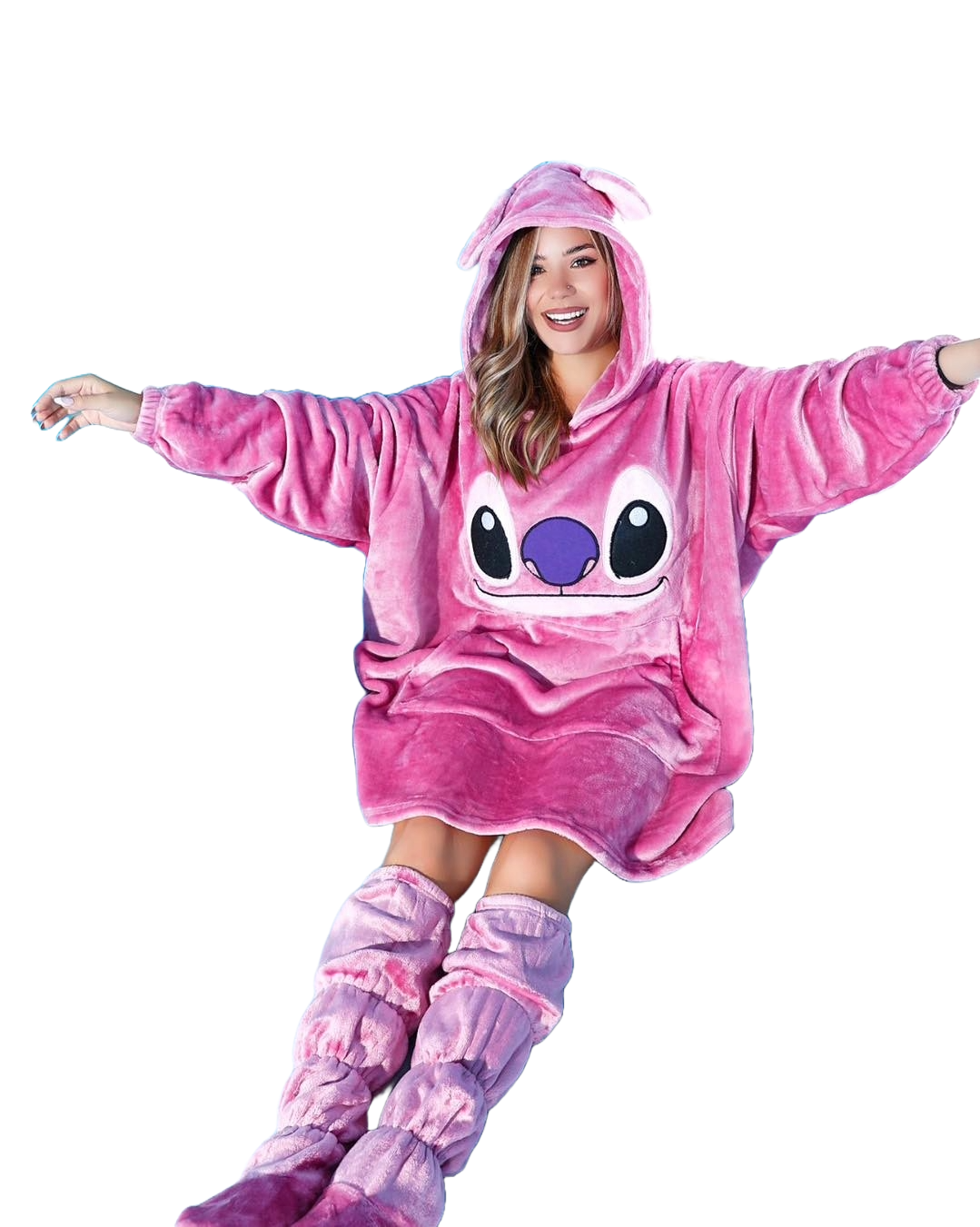 Stitch Hoodie Blanket with Matching Socks