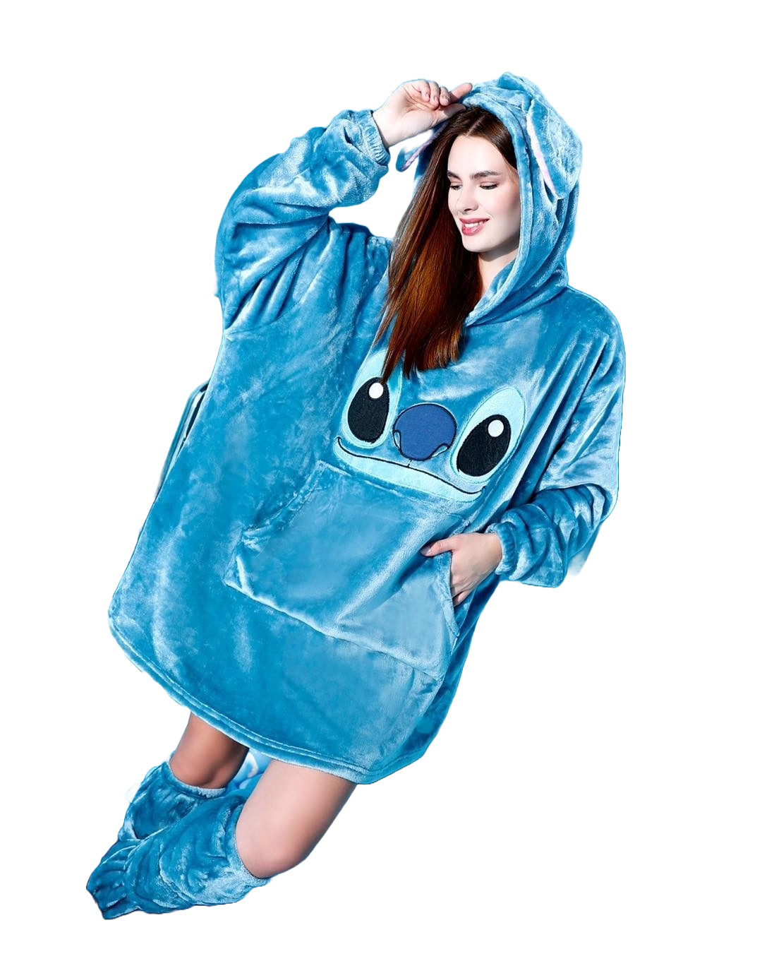 Stitch Hoodie Blanket with Matching Socks