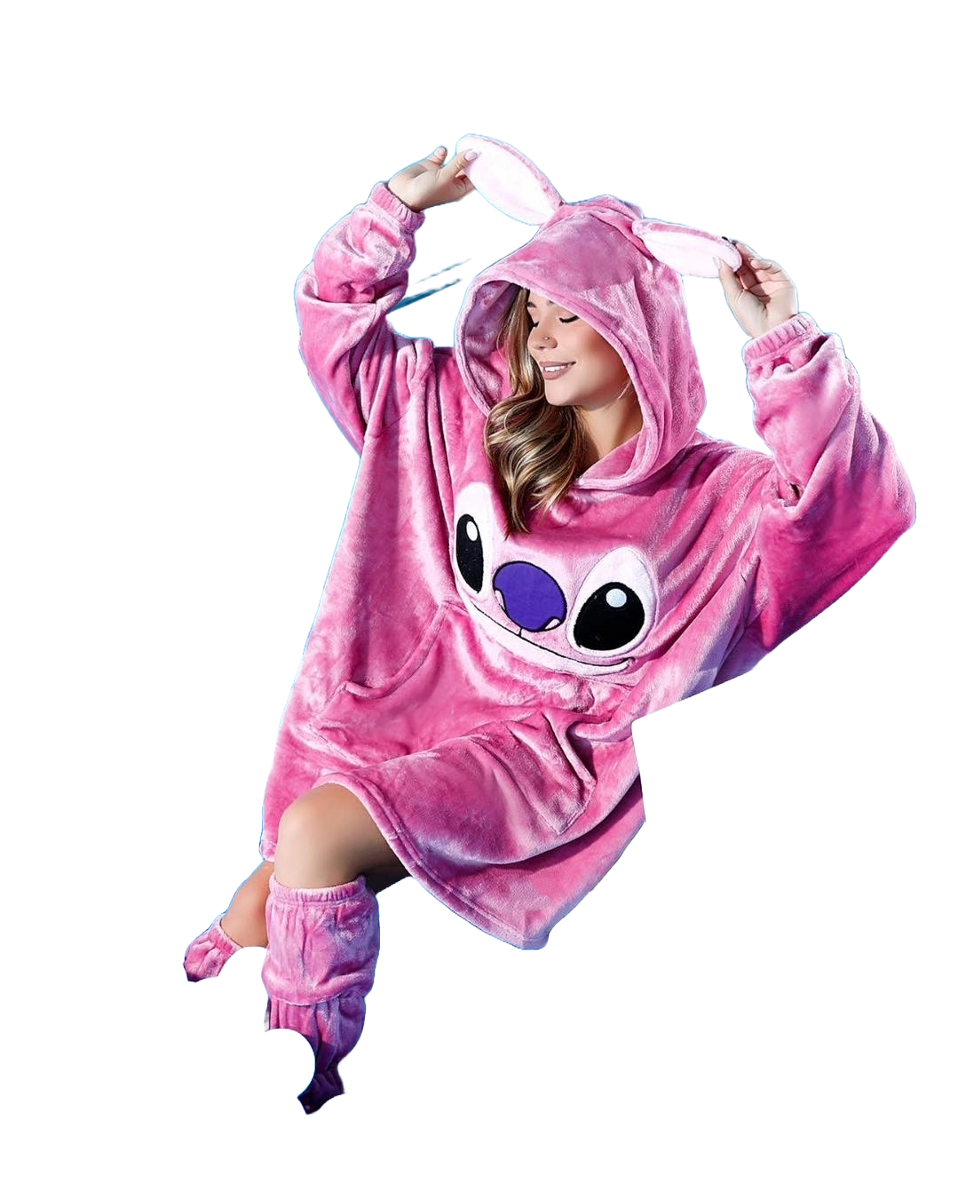 Stitch Hoodie Blanket with Matching Socks