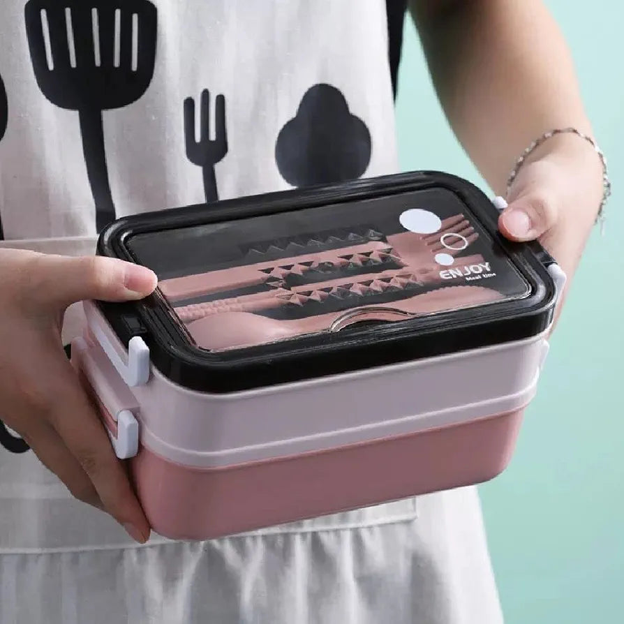 2 layer Plastic lunchbox