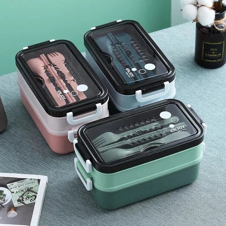 2 layer Plastic lunchbox