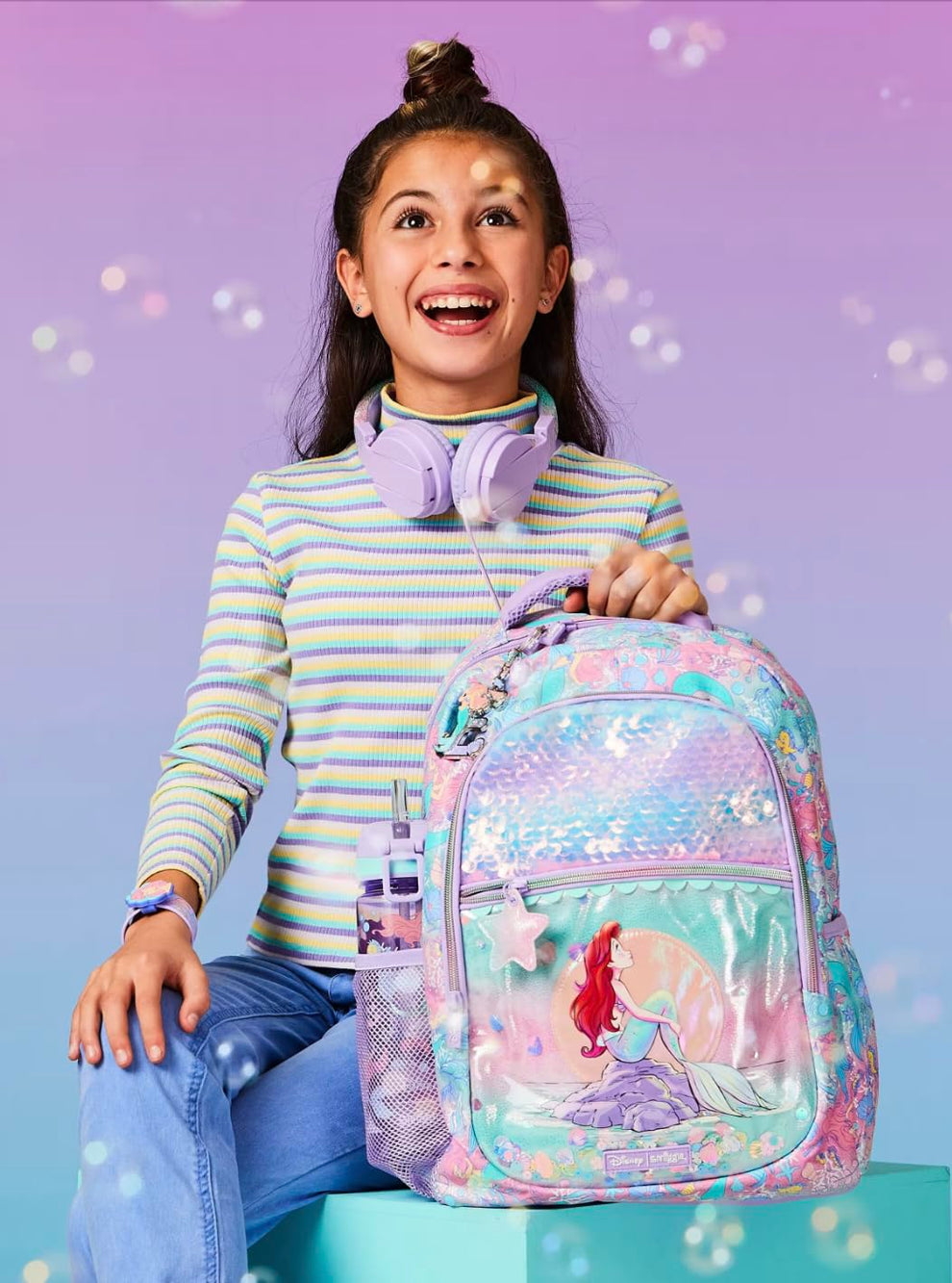Ariel smiggle school bag (17 inch)