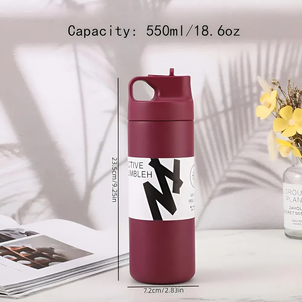 550ml Stainless straw bottle
