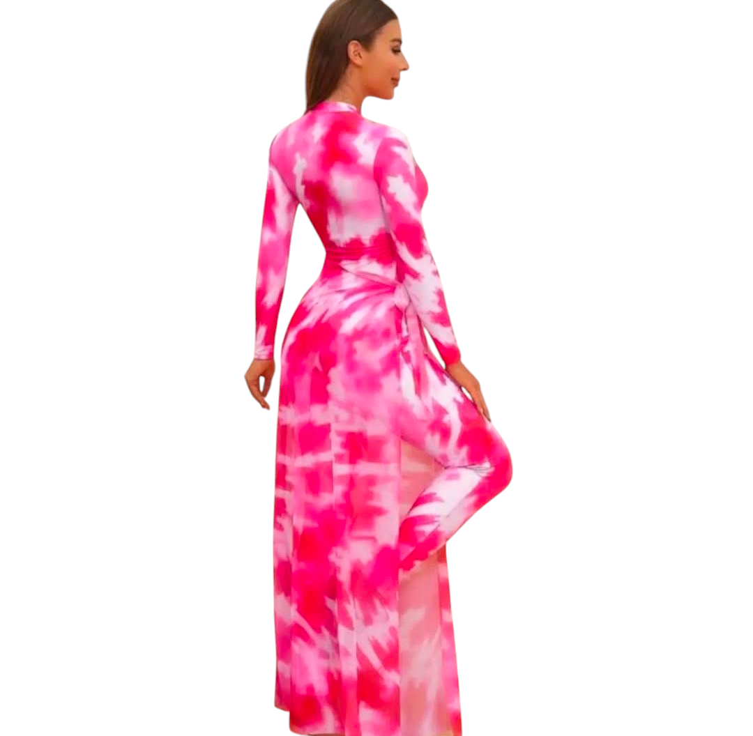Pink & white burkini