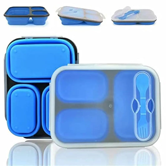 Silicone lunchbox 3 sections