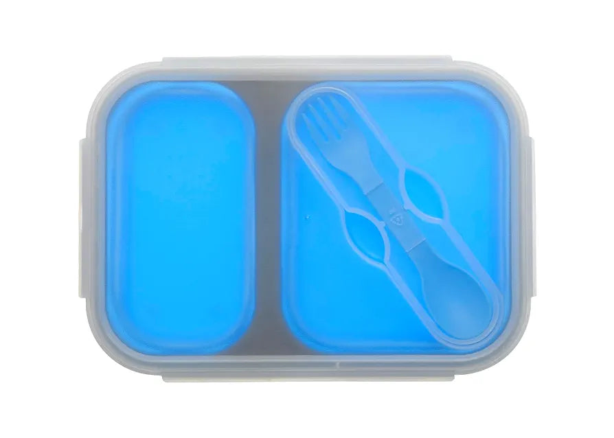 2 section silicone lunchbox