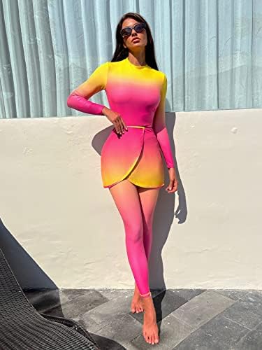 Pink & yellow burkini