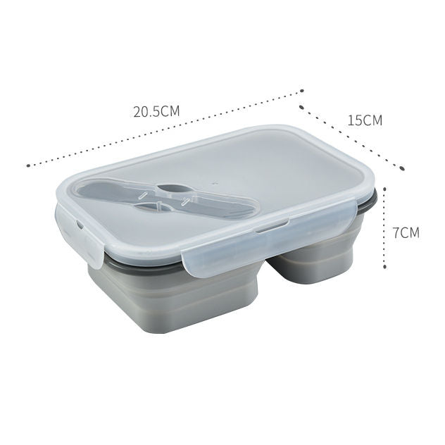 2 section silicone lunchbox