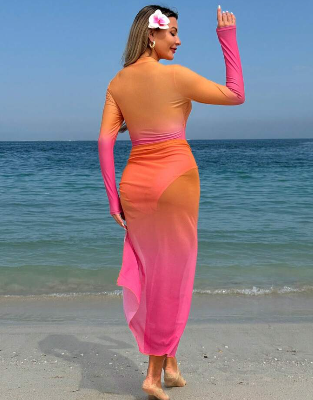 Orange pink Burkini