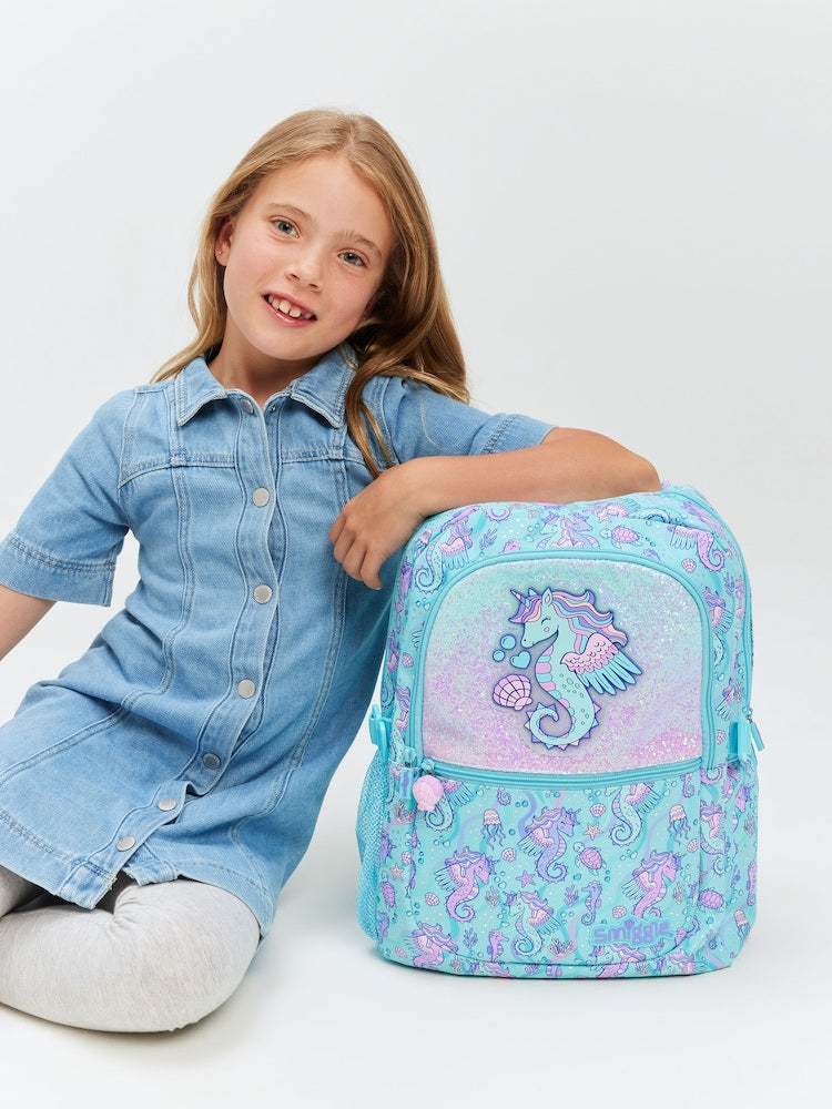 Seahorse unicorn Smiggle school bag (17 Inch)