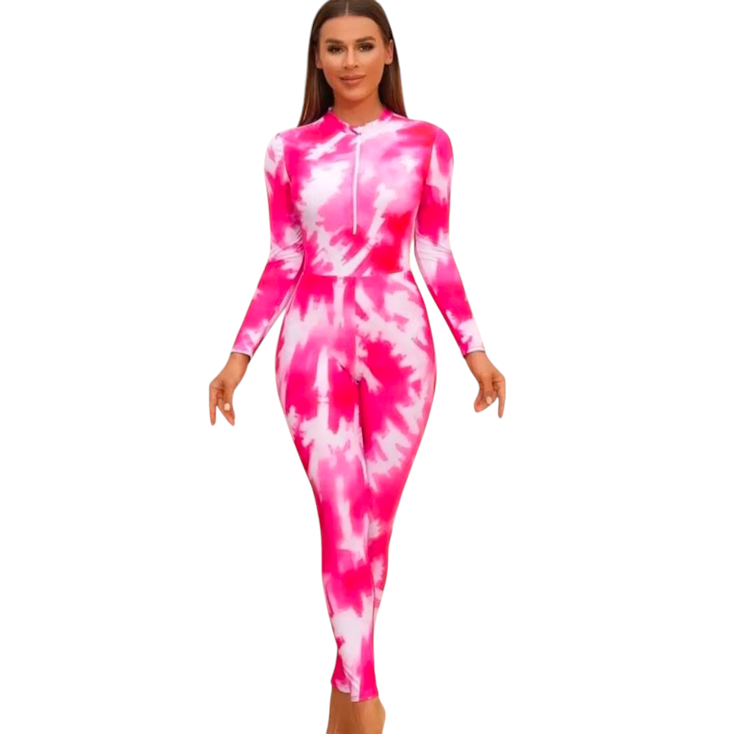 Pink & white burkini