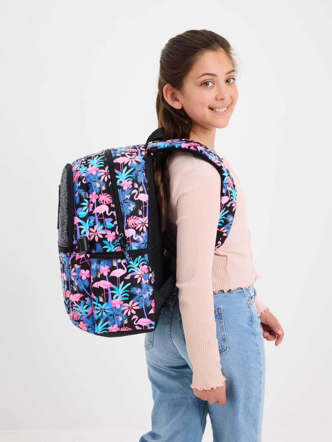 Flamingo Smiggle school bag (17 Inch)