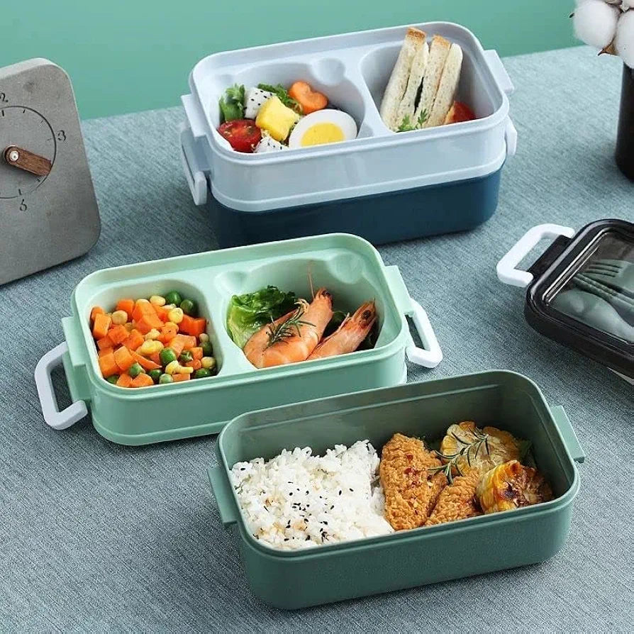 2 layer Plastic lunchbox